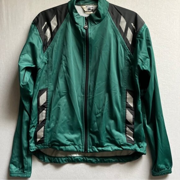 Sugoi Green and Black Cycling Reflective Jacket Sz S - Picture 1 of 8